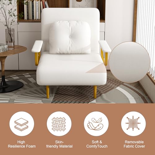 KEIKI Folding Sofa Bed Chair, 3 in 1 Convertible Chair, 5-Position Sleeper Chair Bed with Adjustable Backrest, Space Saving Sofa Couches for Living Room, Bedroom, Apartment by KEIKI - Image 5