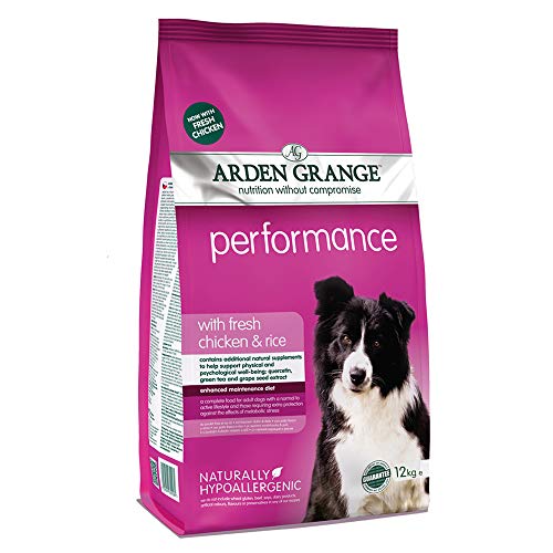 Arden Grange Adult Performance Dry Dog Food with Fresh Chicken and Rice, 12 kg