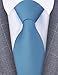 Branduce Dusty Blue Tie for Men Wedding Business Premium Solid Silk Fashion 63'' Extra Long Necktie (TA10-29)