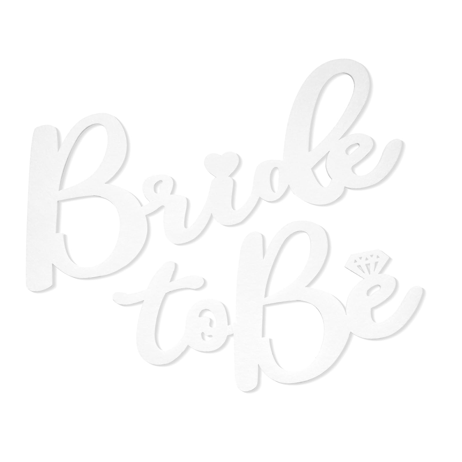 White Bride to Be Sign - Felt Bride to Be Large Letters for Wedding Balloon Arch Background Décor Bachelorette Party Favors Bridal Shower Supplies