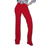 Women High Waisted Dress Pants Work Trousers Slacks Bottoms Casual Pull On Long Stretch Solid Office Business