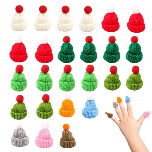 30Stück Mini Weihnachtsmütze,Kleine Weihnachtsmützen für Flaschen...
