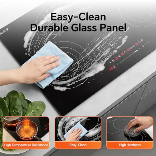 Image of Ranein 30 Inch 4 Burner Electric Cooktop, 7900W, 240V