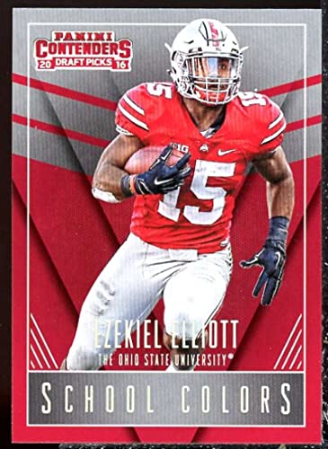 Ezekiel Elliott Rookie Card 2016 Panini Contenders Draft Picks School Colors #5