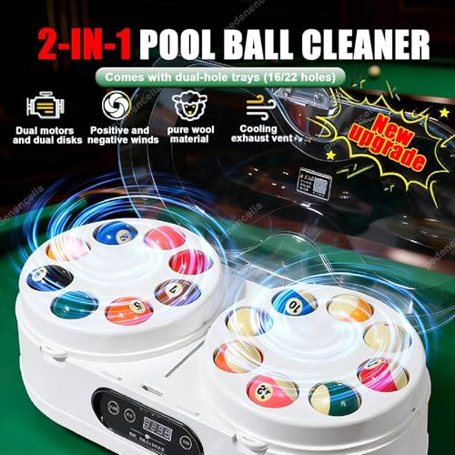 Máquina de limpieza de bolas de billar con doble placa giratoria y pantalla táctil LCD para snooker 3