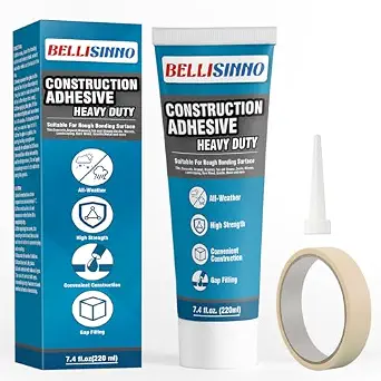 Heavy Duty Construction Adhesive for Concrete, Tile, Wall, Stone, and Wood - 7.4 Ounce Tube