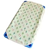 FUJIKI ４重ガーゼコットカバーLサイズ 60 x 150 日本製 綿 保育園お昼寝コットカバー (フォレストフレンズ くま イエロー)