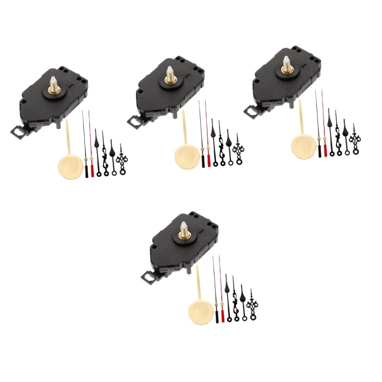 NUOBESTY 4 Ensembles D'horlogerie à Remplacer Mécanisme D'horloge à Quartz Mécanisme De De l'horloge Kit De Mécanisme De Pendule D'horloge Le Fer