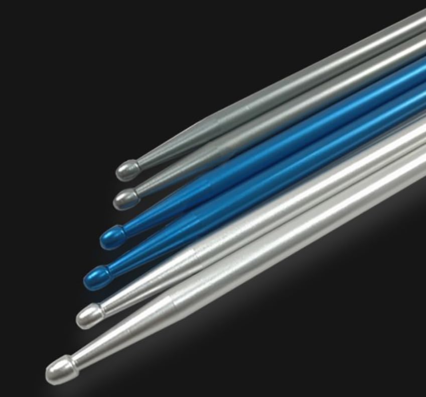 Percussion Instrumentdrumsticks, 5A Aluminium Drum Sticks Multicolor 2 Optionen 40,6 cm 1,4 cm 320g(Silver,B)