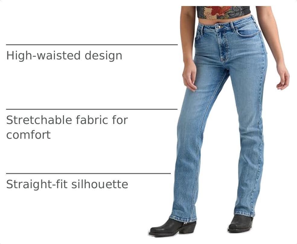 Wrangler Women's High Rise True Straight Fit Jean, Ivy, 6-32 - image 4
