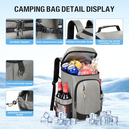 Image of Backpack Cooler - 40 Cans Insulated Cooler Backpack for Men & Women