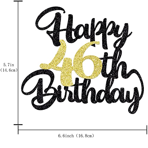 Image of 46th Happy Birthday cake topper happy birthday cake decoration 46th birthday party decoration gift plugin (46)