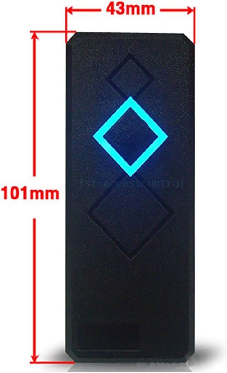 Système de contrôle d'accès à 4 portes avec panneau de contrôle d'accès magnétique de 272,2 kg - 110 V - Lecteur RFID sans bouton de sortie tactile - Lecteur USB - Carte RFID - Porte-clés