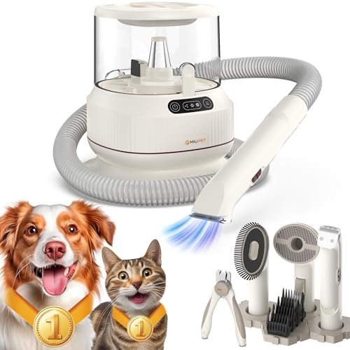 MIU PET Dog Grooming Vacuum Kit, 2.5L Large Capacity, Dogs
