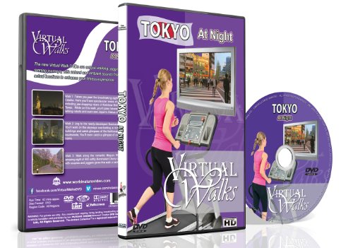 Virtual Walks Tokyo Night Indoor Walking Treadmill Cycling