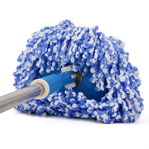 3 Pack 360° Spin Magic Mop Replacement Head, Round Shape Standard Size Microfiber Mop Head Refills For Hurrica Mopnado Egoflex Hapinnex Casabella And Other Brands #TOP6