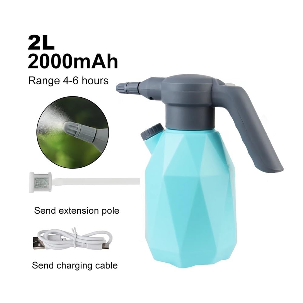 Pulvérisateur de jardin électrique 2 L - Atomiseur automatique - Vaporisateur pour plantes - 2000 mA - Recharge USB - Irrigation agricole