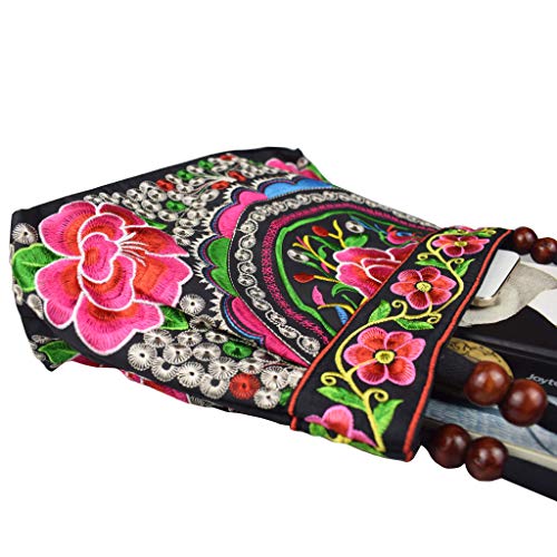 Women's Unique Vintage Hobo Tote Bags Embroidered Shoulder Handbags Flower Bags For Lady #TOP6