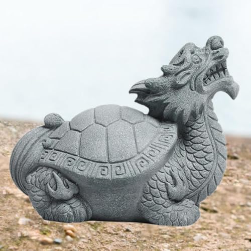 Ornement d'aquarium dragon et statuette miniature de décoration format M - 5