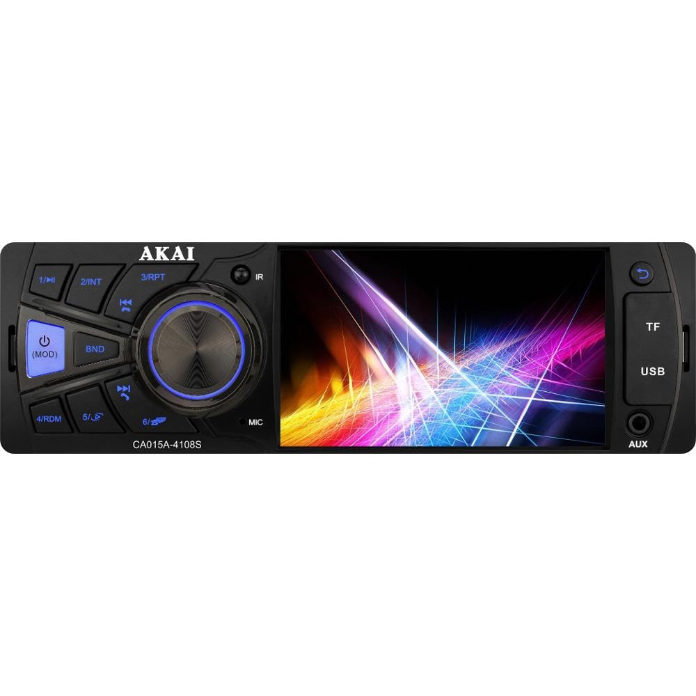 Akai CA015A-​4108S car media receiver Black 100 W Bluetooth