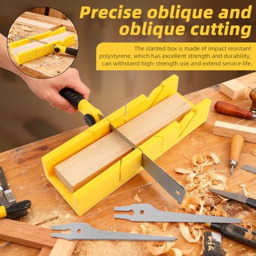 4-Piece Miter Box and Saw Set
