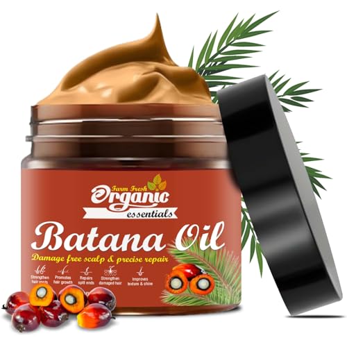 Organic Essentials Raw Batana Oil For Hair Growth | Pure Raw Unrefined Batana Butter | Dr. Sebi from Honduras Hair Growth Oil Solution for Men & Women, Enhances Thickness, Repairs Split Ends 100Grams