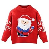 [HongzyFirm] クリスマス セーター キッズ ベビー服 ノルディック柄 プルオーバー 女の子 男の子 韓国 子供服 インナー 可愛い 男女兼用 トップス ニット 長袖 防寒 春秋冬 ニットセーター 子供 タートルネック 厚手 暖かい 新年 プレゼント