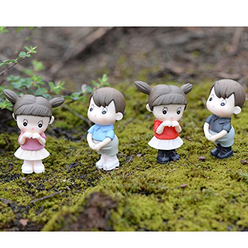 FLAMEER Couples Fairy Garden Terrarium Figurine Bonsai Dollhouse Wedding Decor Gift - Summer Wear, as described