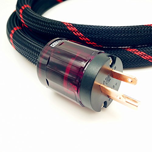 Waudio 10 Awg Hi-End Hifi Audio Universal Ac Power Cable Power Cord Us Plug - 6.6Ft (2M) #TOP1