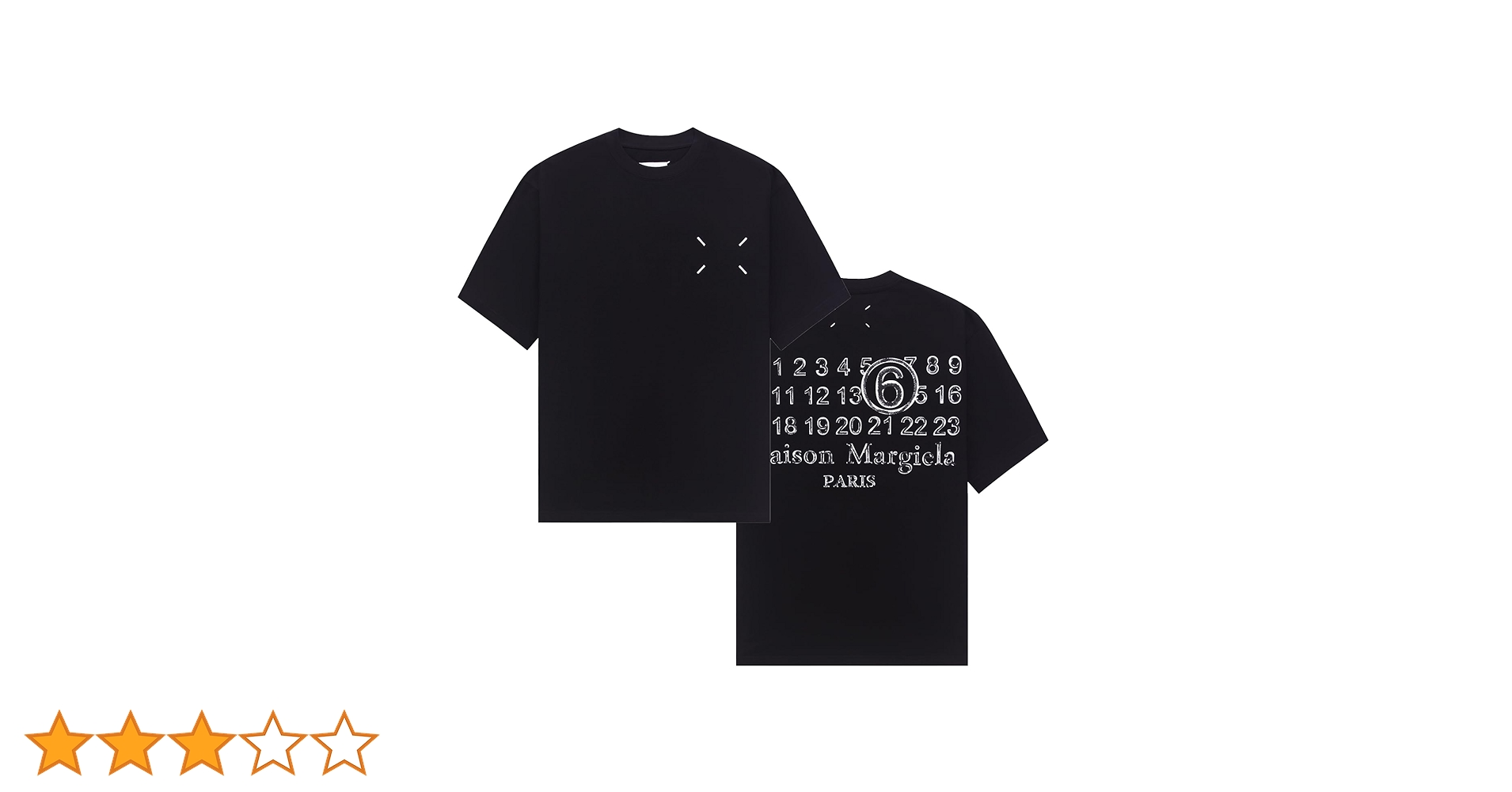 【超絶人気デザイン】 メゾンマルジェラ カレンダーロゴ 4ステッチ M Tシャツ 超絶人気デザイン】 メゾンマルジェラ カレンダーロゴ 4ステッチ