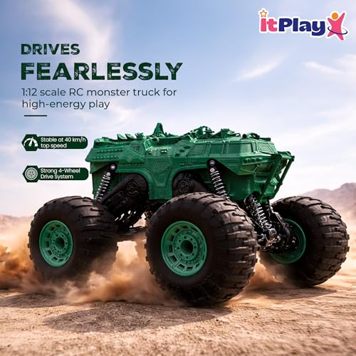 Image of Moon Rover Remote Control Car 4x4 | 1:12 Scale | 40 KM /H High-Speed | 4WD Off-Road | 360 Rotation | 45 Climb | 2.4GHz Signal | 7.4V Rechargeable Battery Fun Learning Toy for 6-12 Year - Green