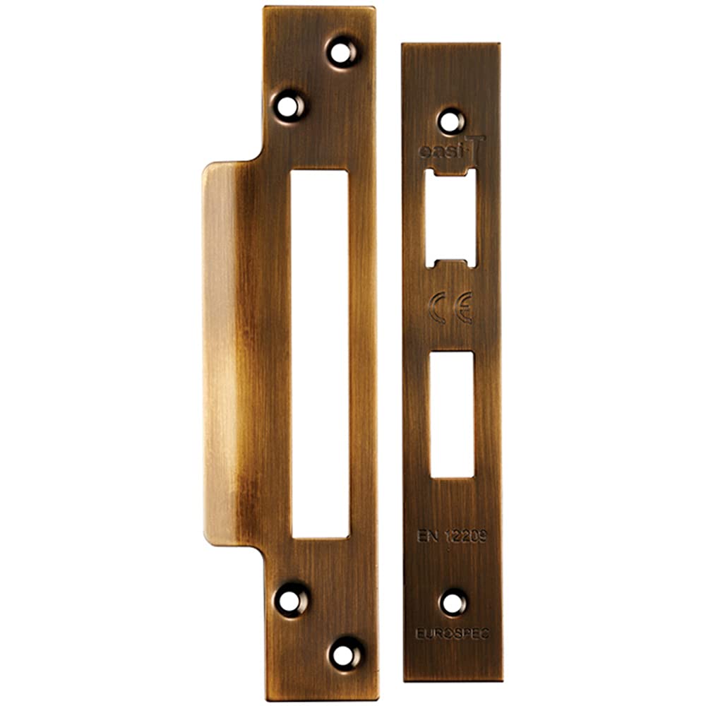 Loops Forend Strike And Fixing Pack Suitable For Sashlocks Antique Brass