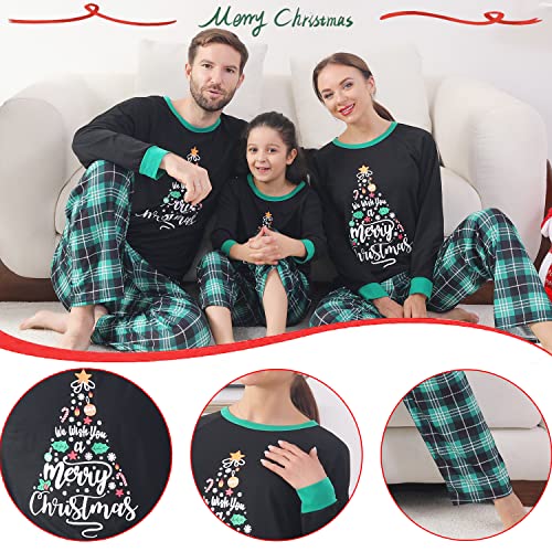 ANGELGGH Family Pajamas Matching Sets, Cute Christmas Printed 2 Piece Sleepwear, Holiday PJs Jammies for Couples/Women/Men4