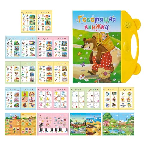Juguetes para Aprender Idiomas – Habla Rusa, audiolibro, Aprendizaje Interactivo, Dispositivo de Voz, de Audio para Principiantes para niños, niñas, Preescolar, Escuela, Aula, Viajes, Ruso