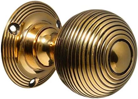 Reeded Mortice Door Knobs in Various Finishes (Polished Brass)