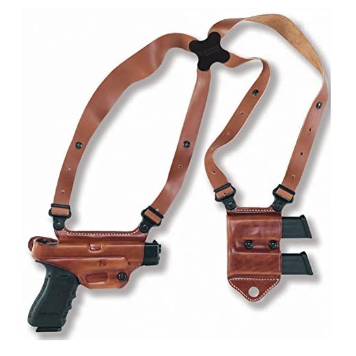 Galco Gunleather Miami Classic II Shoulder System for 1911 5-Inch Colt, Kimber, para, Springfield (Tan, Right-Hand)