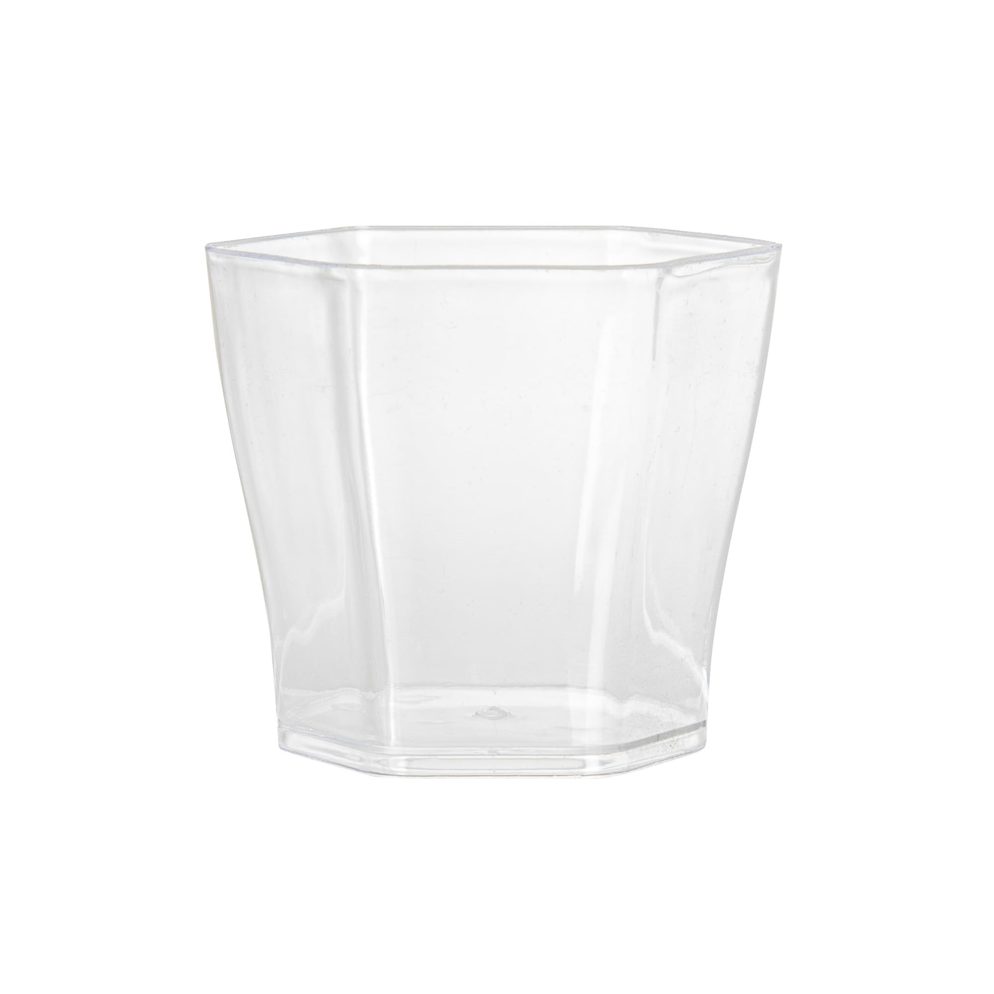 Hexagon cristal transparente 2 onzas 100 Count caja