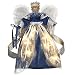 Valery Madelyn 15.8 Inch Royal Blue Cloth Christmas Angel Tree Topper, Angel Tree Top with 10 Warm LED Lights, Battery Operated (Not Included)