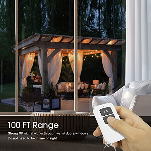 Minoston Outdoor Remote Control Outlet Wireless Remote Plug Weatherproof Heavy Duty 15A 125V, 100 Ft Range, 1 Remote 1 Outlet, Battery Included(Mp22R-1) #TOP3