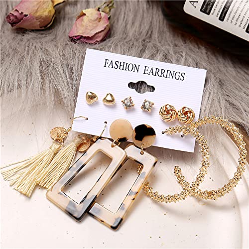 Image of Shining Diva Fashion Stylish Combo Metal Earrings for Women and Girls