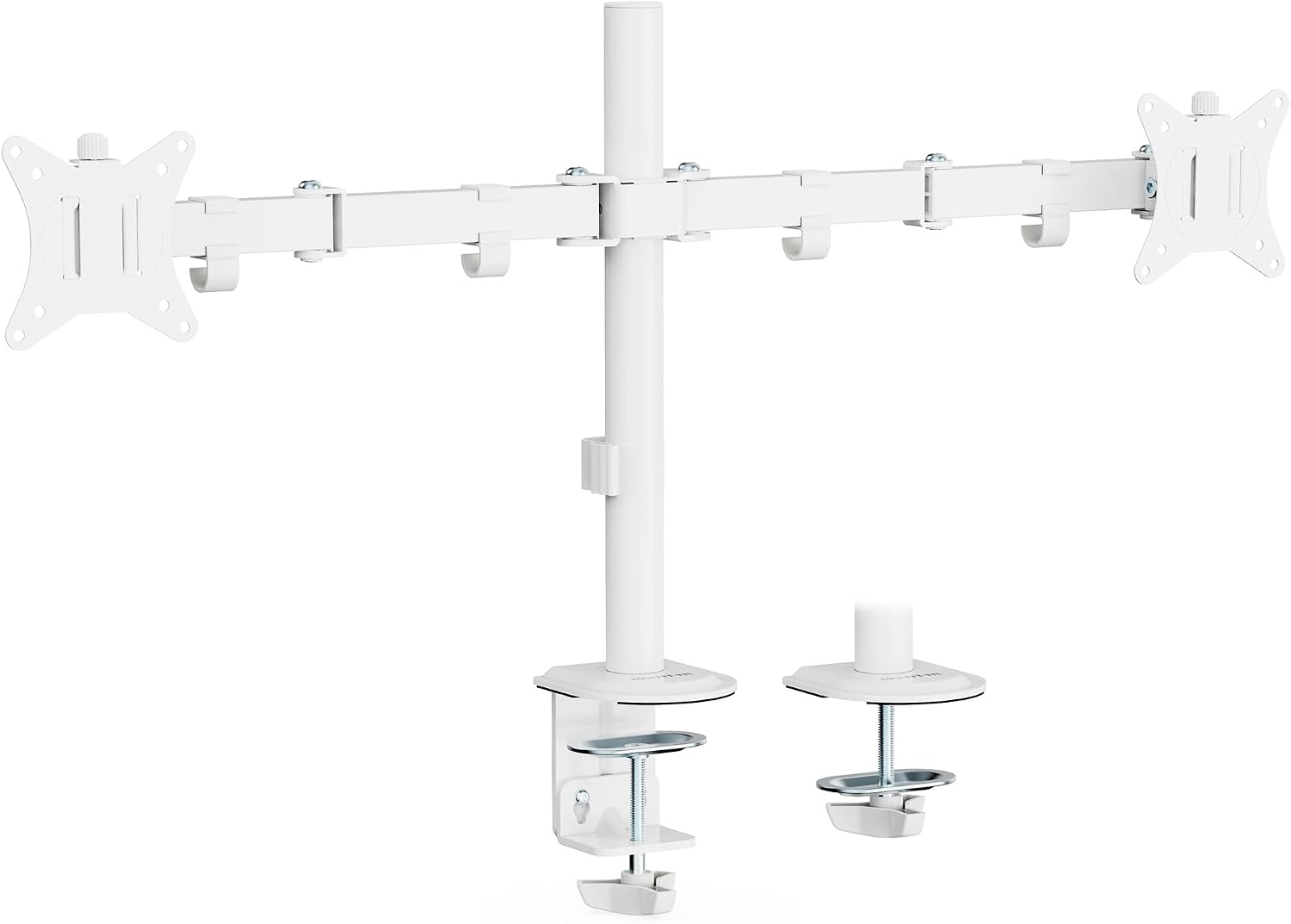 Mount-It! Dual Monitor Mount for Desk, Adjustable Tilt Swivel on Double Monitor Mounts for Screens up to 32&rdquo;, Dual Monitor Arms for 2 Monitors, VESA