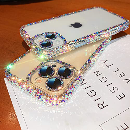 Coque transparente iPhone 11 avec protection d'objectif pailletée diamant anti-choc - 4