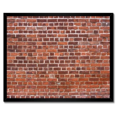 Poster brique 50x40cm avec cadre blanc pour masquer un mur