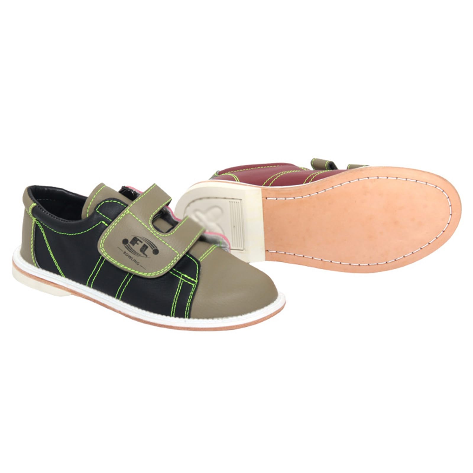 JiuQing Bowlingschuhe Herren Damen Leichte Bowling-Trainingsschuhe Für Anfänger Mit Gleitsohle Selbstklebend Für Kinder
