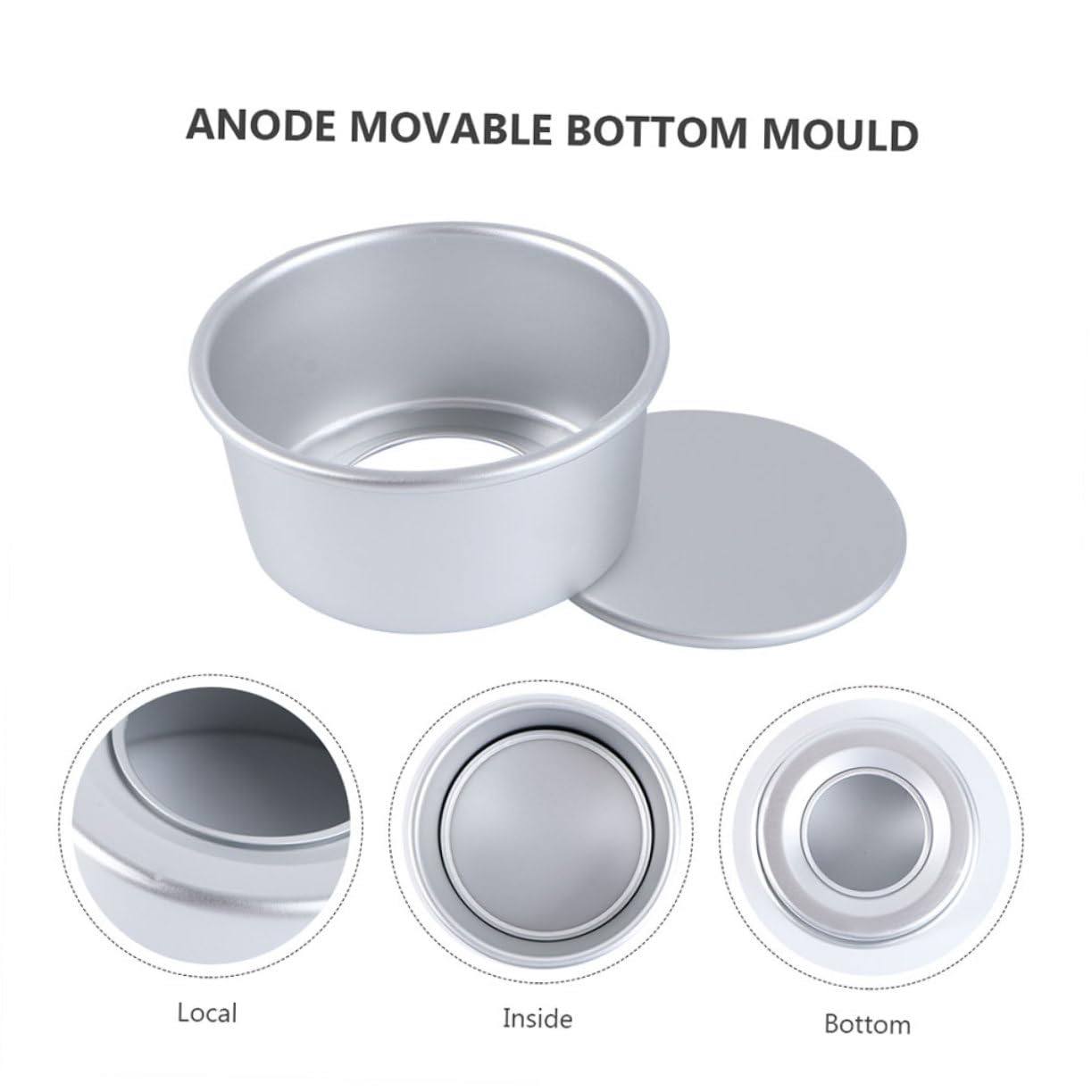 Cabilock 8pièces Moules à Tarte Fond Amovible Ronds Métal Pour Cuisson Four Moule à Gâteau Profond Antiadhésif