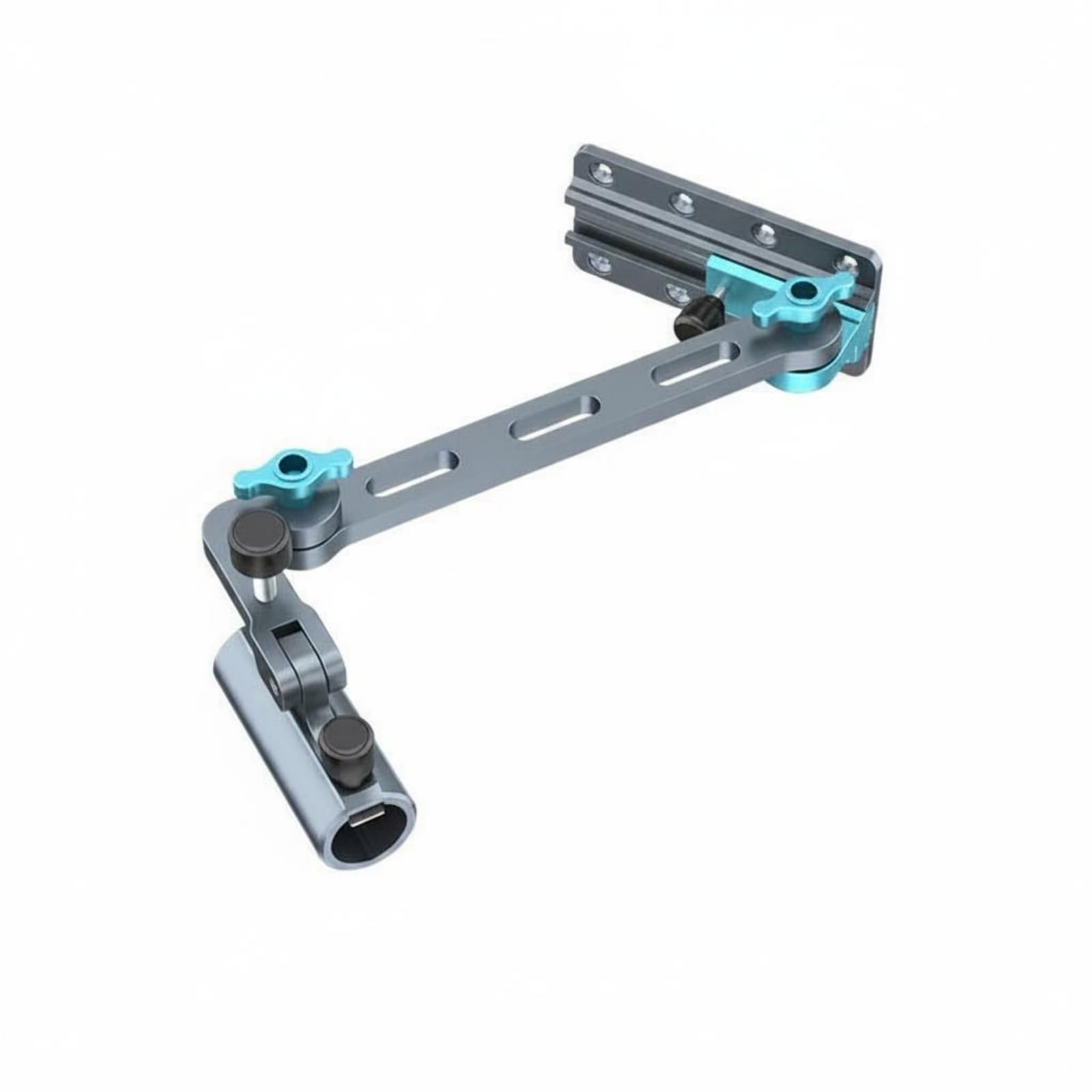 Rutenhalter Angelrutenhalter Stangenhalter Klammerhalter Verstellbarer Metallarm Eckausführung Aluminiumlegierung für Bootsmontage Stegmontage Uferbereich Lagerung
