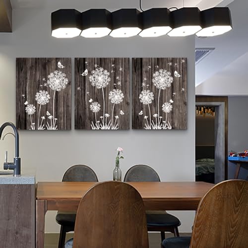 DZRWUBHS Large Canvas Wall Art For Living Room Modern Wall Decor For Bedroom Office Wall Decorations Abstract Wood grain dandelion Wall Paintings Hang Pictures Artwork Room Art Prints Home Decor