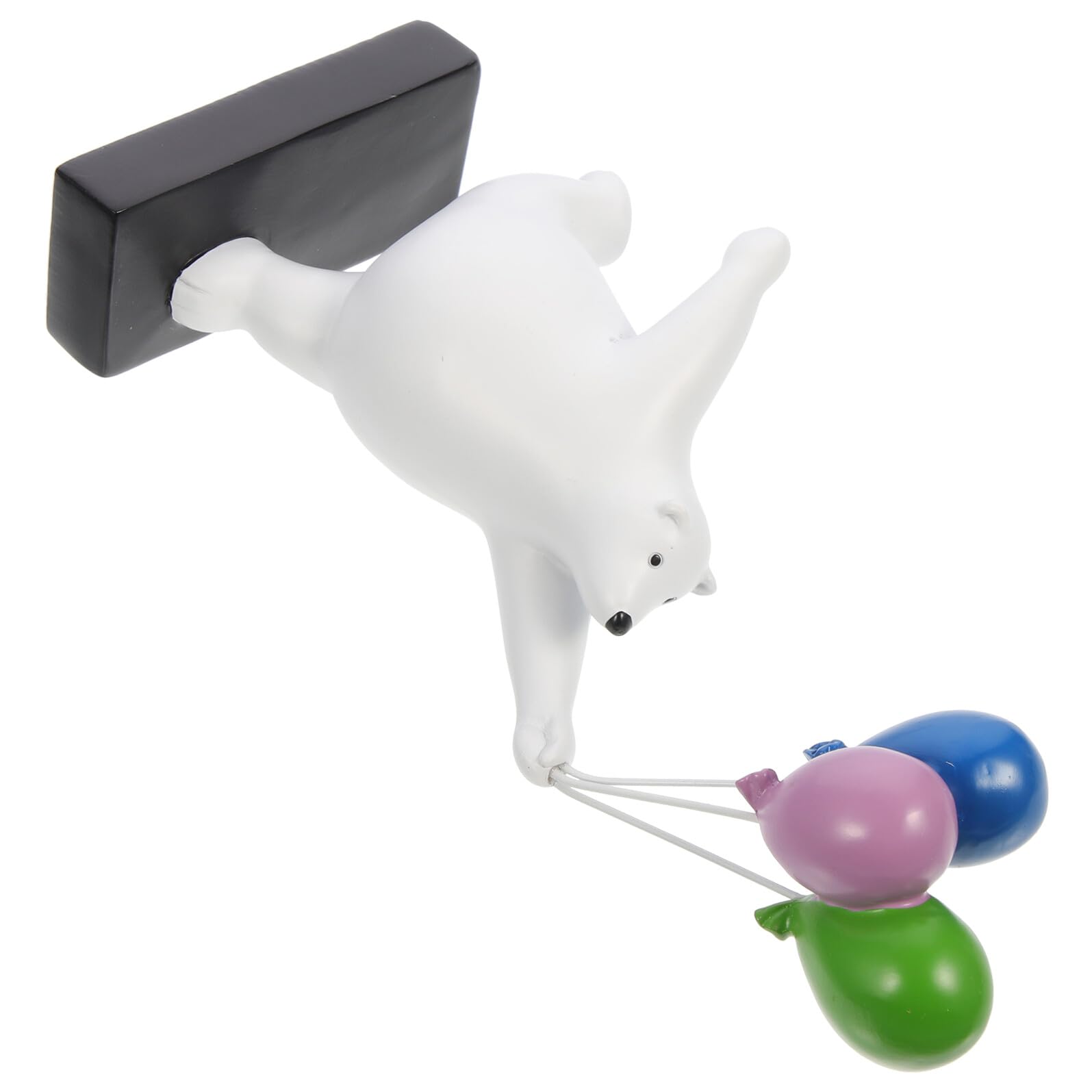 Toyvian Scultura da Tavolo Orso in Resina Palloncino Blu, Decorazione Vivace per Casa e Giardino, Ornamento Artistico Artigianale per Soggiorno e Ufficio