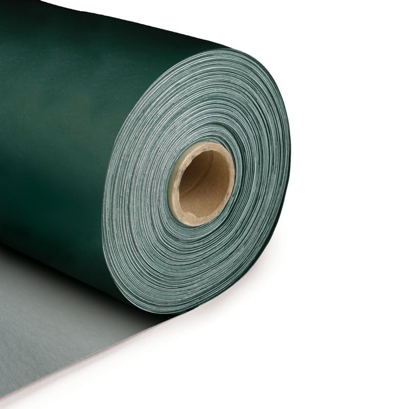 DFL Amigo Upholstery Fabric- PVC Leatherette - Non-Stretch, 54 Inch Wide, Fire Retardant for Furniture & Craft (Green, 5 Metre)