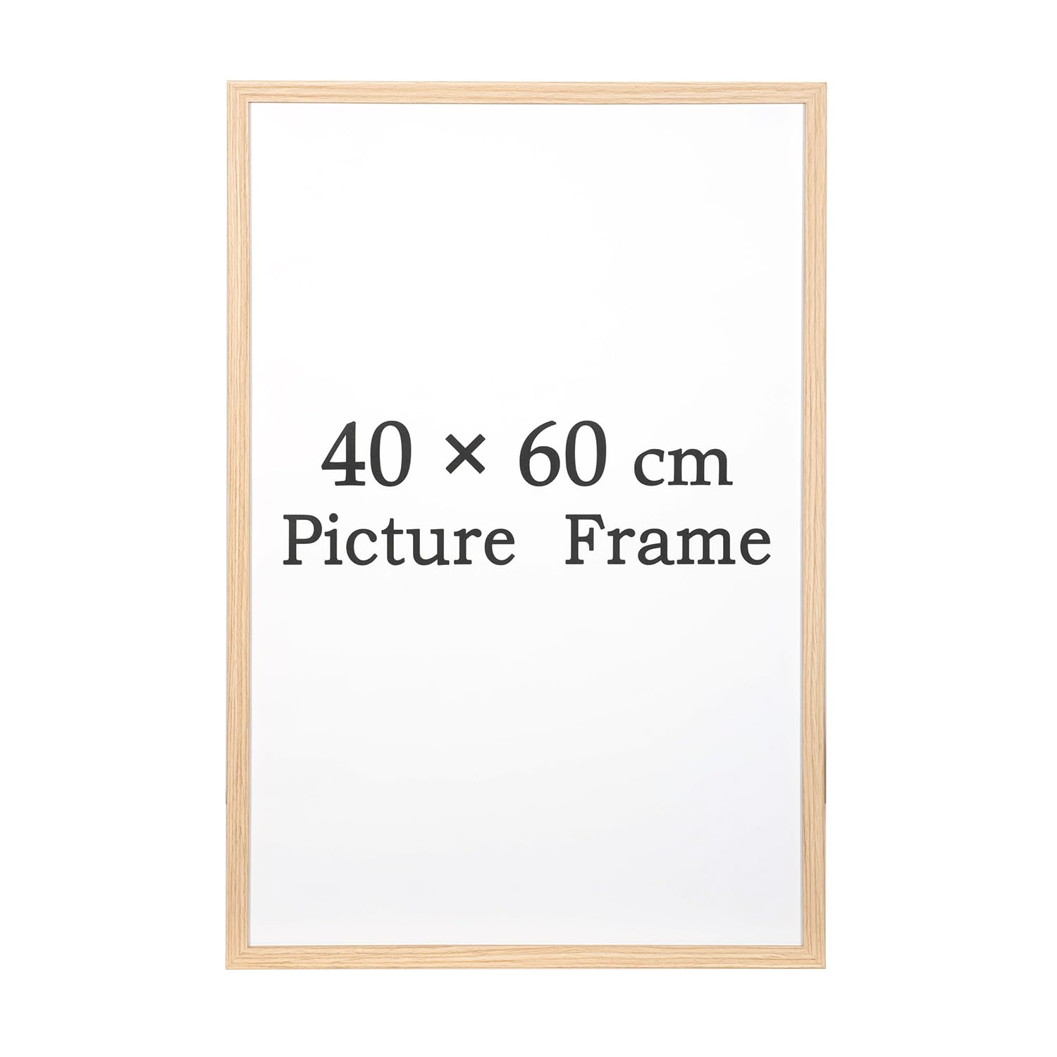 KAIWIN 2 stuks fotolijsten 40 x 60 cm, eiken lijst 40 x 60 cm, houten fotolijst om op te hangen, posterlijst, gebruikt voor foto's, posters, puzzels